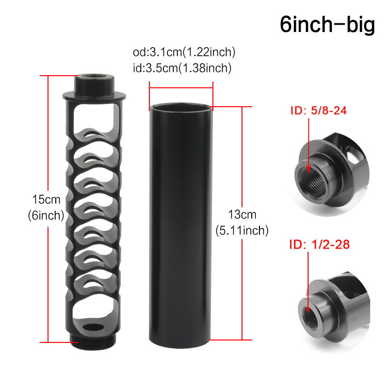 6 inch Solvent Trap Fuel Filter 1/2-28 Aluminum for NAPA 4003 WIX 24003