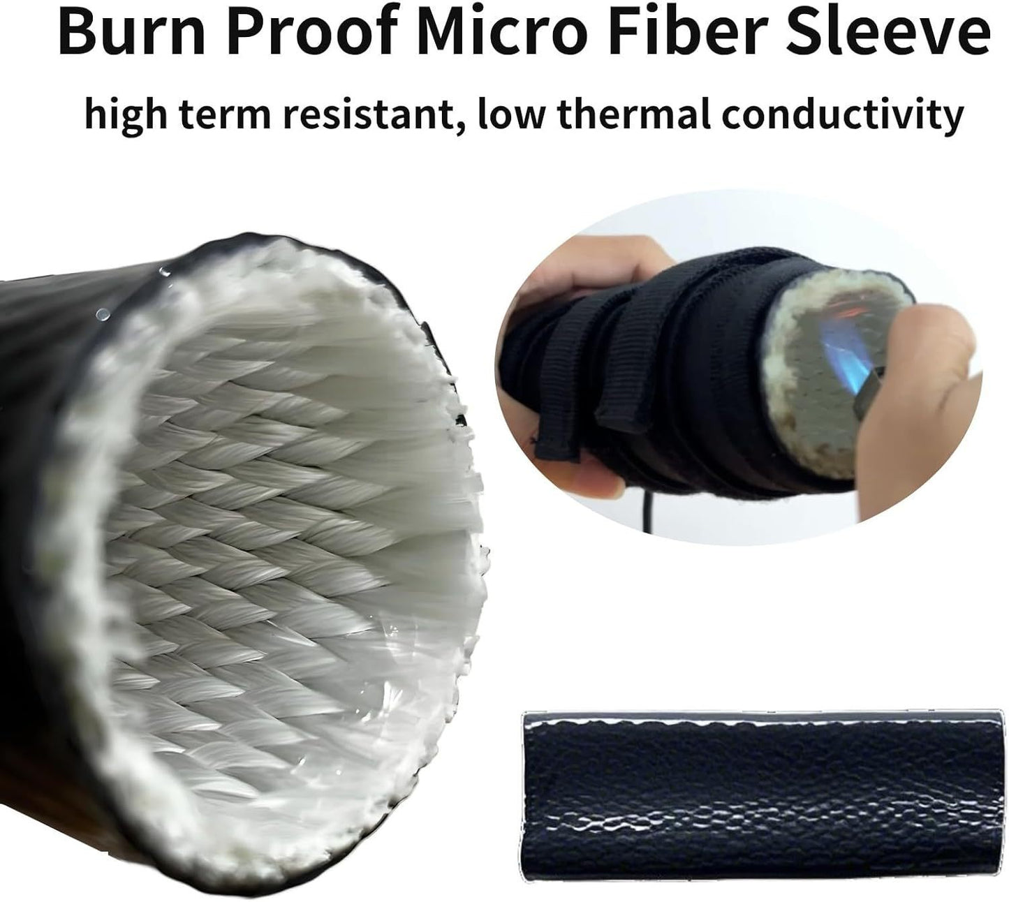 6 Inch Suppressor Cover (5/7/7.5/8/9 inch) with Burn Proof Fiberglass FR Sleeving